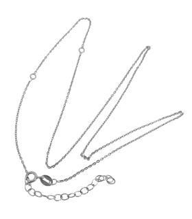 COLLAR CADENA PLATA PRIMERA LEY 38 A 50