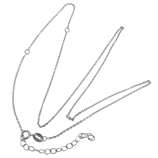 COLLAR CADENA PLATA PRIMERA LEY 38 A 50