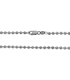 COLLAR BOLAS PLATA PRIMERA LEY 50 CM.