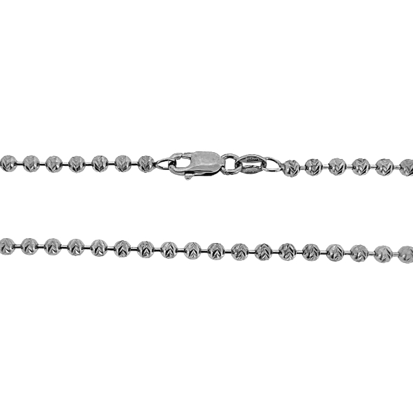 COLLAR BOLAS PLATA PRIMERA LEY 50 CM.