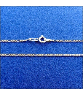 COLLAR CADENA 3 X 1 PLATA 1ª LEY 50 CM.
