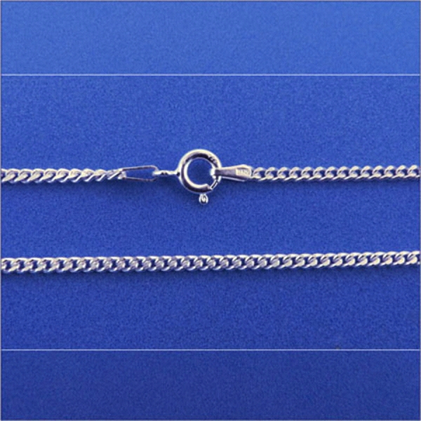 COLAR CADENA BARBADA PLATA 1ª LEY 50 CM.
