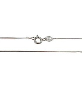 COLLAR MUJER TOPO PLATA 1ª LEY 50 CM