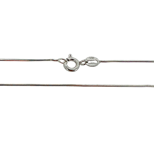 COLLAR MUJER TOPO PLATA 1ª LEY 50 CM