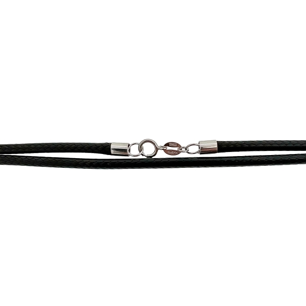 COLLAR SINTÉTICO TRENZADO PLATA 1ª LEY 3