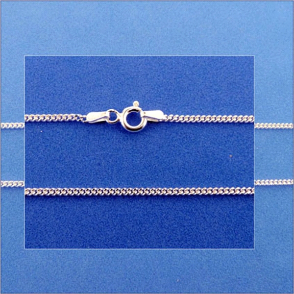 CADENA CADENA BARBADA  PLATA 1ª LEY 50CM
