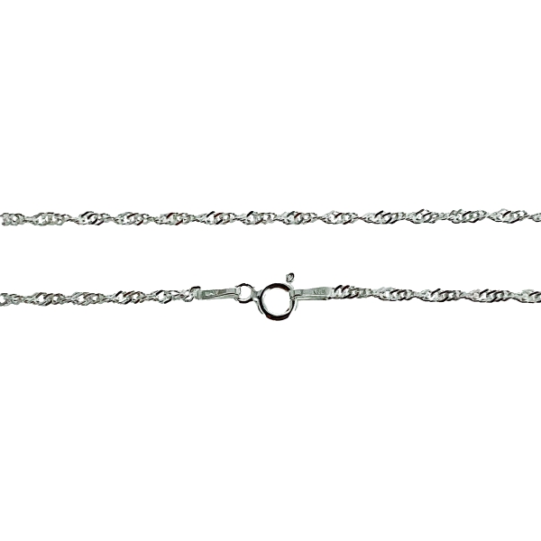 COLLAR CADENA SINGAPUR PLATA 1ª LEY 50 C