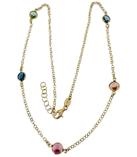 COLLAR PIEDRAS TUTTI FRUTTI  PLATA 1ª L