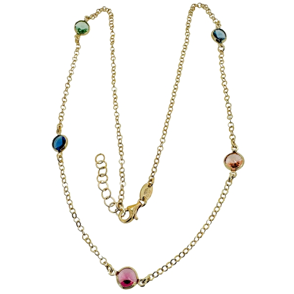 COLLAR PIEDRAS TUTTI FRUTTI  PLATA 1ª L