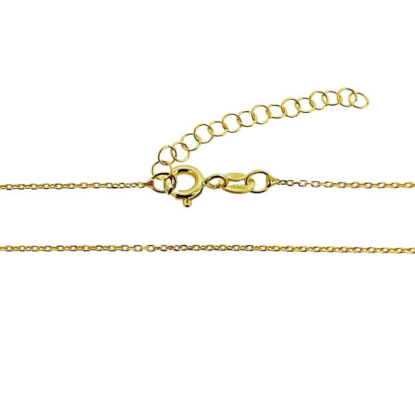 COLLAR CADENA FORZADA PLATA 1ª LEY CHAPA