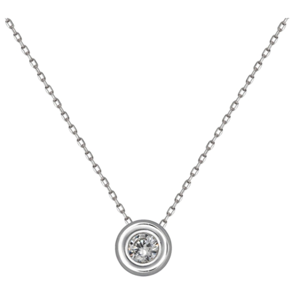 COLLAR PUNTO DE LUZ PLATA 1ª LEY 38+5 CM