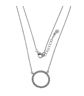 GARGANTILLA CIRCULO PLATA 1ª LEY 45+4 CM