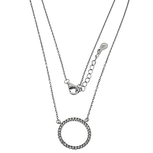 GARGANTILLA CIRCULO PLATA 1ª LEY 45+4 CM
