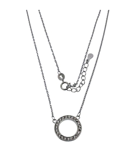 GARGANTILLA CIRCULO PLATA 1ª LEY 45+4CM