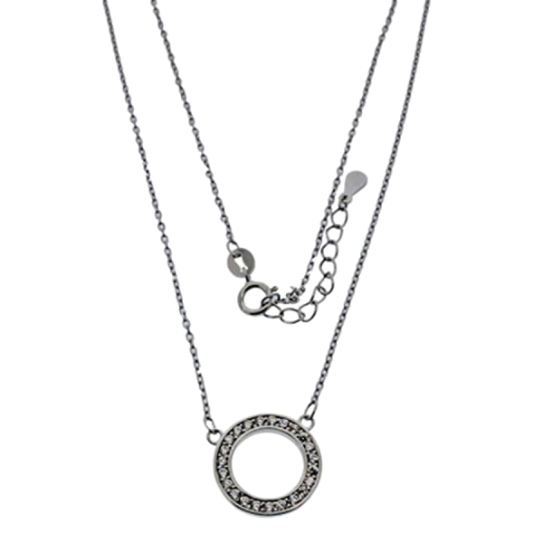 GARGANTILLA CIRCULO PLATA 1ª LEY 45+4CM