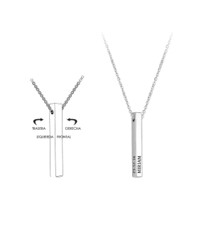 COLLAR LINGOTE PLATA PRIMERA LEY 43+4 CM