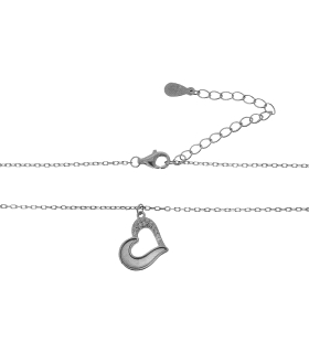 COLLAR ENAMORADOS CORAZON PLATA 1ª LEY