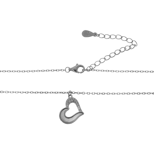 COLLAR ENAMORADOS CORAZON PLATA 1ª LEY