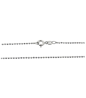 GARGANTILLA BOLITAS PLATA 1ª LEY 45CM