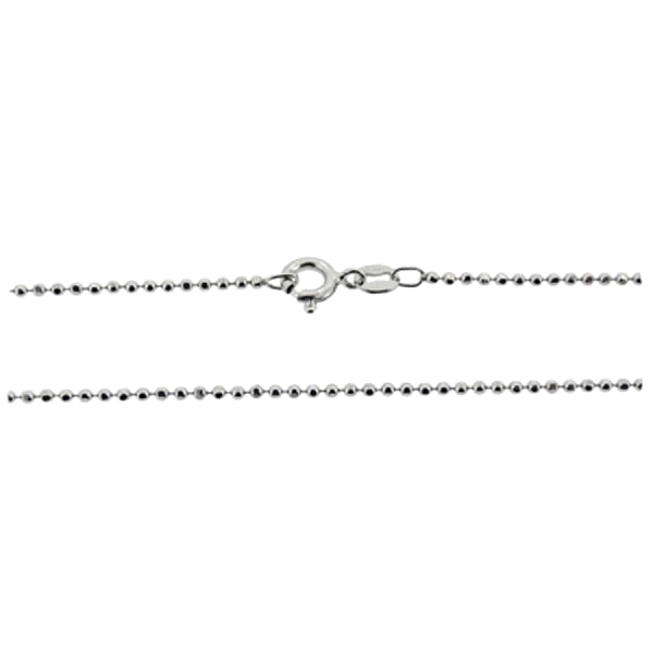 GARGANTILLA BOLITAS PLATA 1ª LEY 45CM
