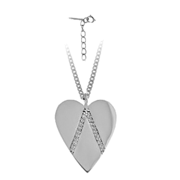 GARGANTILLA CORAZON PLATA 1ª LEY RODIADA