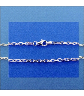 COLLAR CADENA FORZADA PLATA 1ª LEY 45 CM