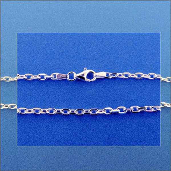 COLLAR CADENA FORZADA PLATA 1ª LEY 45 CM