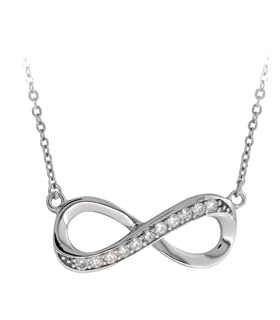 COLLAR INFINITO PLATA 1ª LEY 40 + 3CM