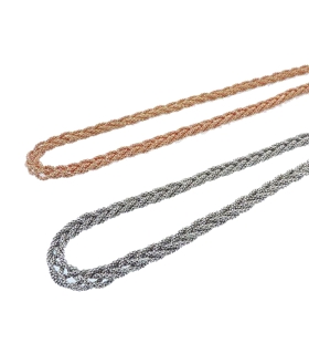 COLLAR TRENZADO R O CO PLATA 925 MIL.