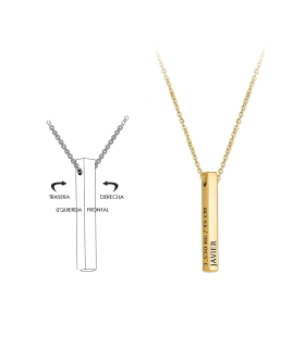 COLLAR LINGOTE PLATA PRIMERA LEY 43+4 CM