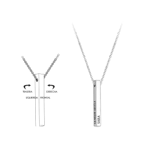 COLLAR LINGOTE PLATA PRIMERA LEY 43+4 CM
