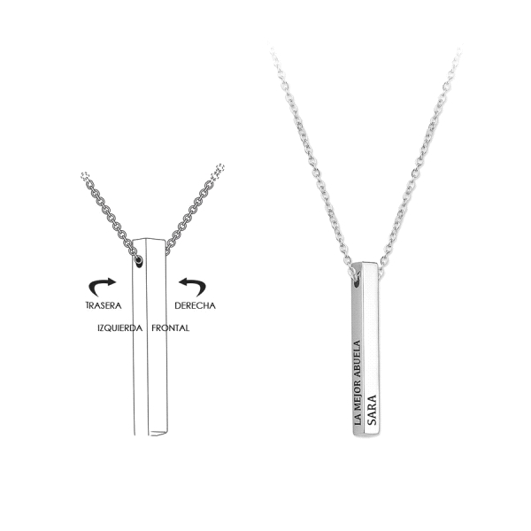 COLLAR LINGOTE PLATA PRIMERA LEY 43+4 CM