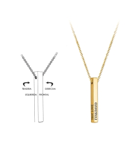 COLLAR LINGOTE PLATA PRIMERA LEY 43+4 CM