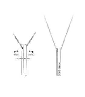 COLLAR LINGOTE PLATA PRIMERA LEY 43+4 CM