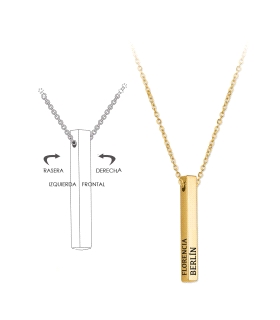 COLLAR LINGOTE PLATA PRIMERA LEY 43+4 CM