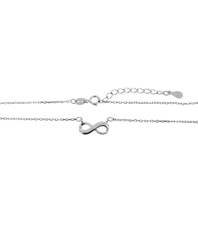 COLLAR INFINITO BRILLO PLATA 1ª LEY 42 +