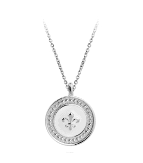 GARGANTILLA FLOR DE LIS PLATA 1ªLEY 18MM
