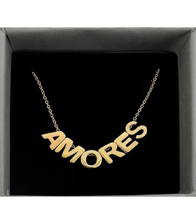 COLLAR LETRAS AMORES PLATA 1ª LEY