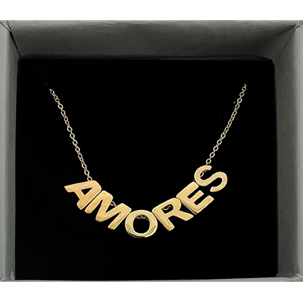 COLLAR LETRAS AMORES PLATA 1ª LEY