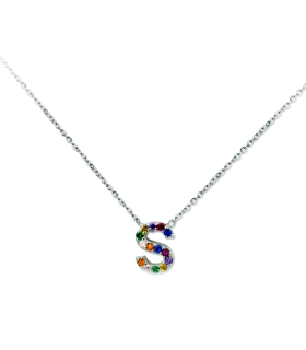 COLLAR LETRA  S  PLATA 1ª LEY 41 CM.