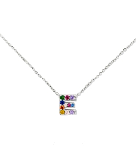 COLLAR LETRA  E  PLATA 1ª LEY 41 CM.