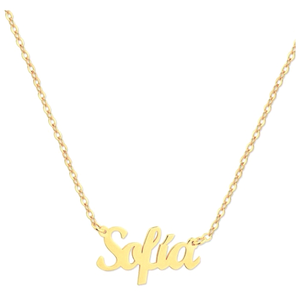 COLLAR LETRERO PERSONALIZADO PLATA 1ª LE