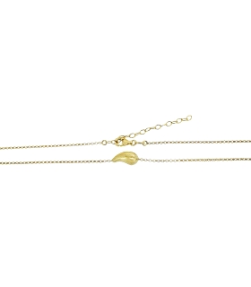 COLLAR GOTA DE AGUA BRILLO PLATA 1ª LEY