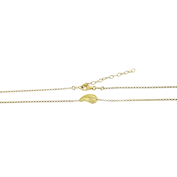 COLLAR GOTA DE AGUA BRILLO PLATA 1ª LEY