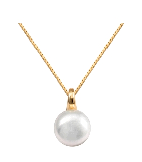 COLLAR PERLA COIN 9 MM. PLATA 1ª LEY 40