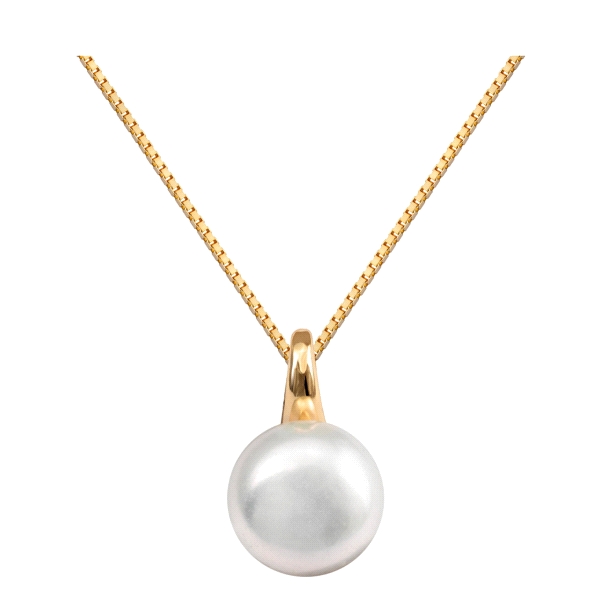 COLLAR PERLA COIN 9 MM. PLATA 1ª LEY 40