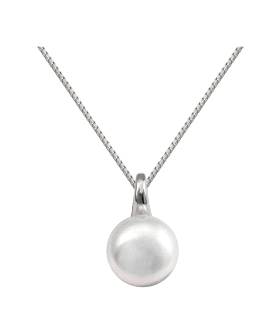 COLLAR PERLA COIN 9 MM. PLATA 1ª LEY 40