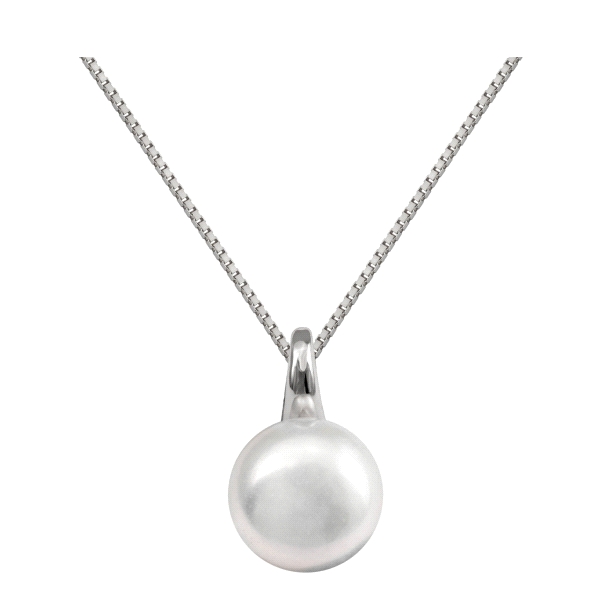 COLLAR PERLA COIN 9 MM. PLATA 1ª LEY 40