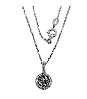 COLLAR PIEDRA DRUSA COLOR CIRCONITA PLAT