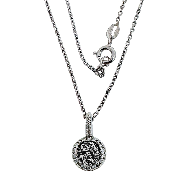 COLLAR PIEDRA DRUSA COLOR CIRCONITA PLAT